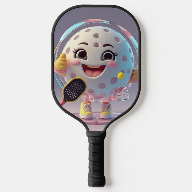 Dink Happens - Minimal Kawaii Pickleball Paddle Ba (Vorderseite)