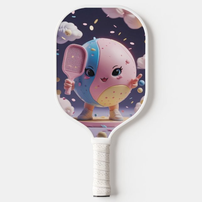 Dink Happens - Minimal Kawaii Pickleball Paddle Ba (Vorderseite)