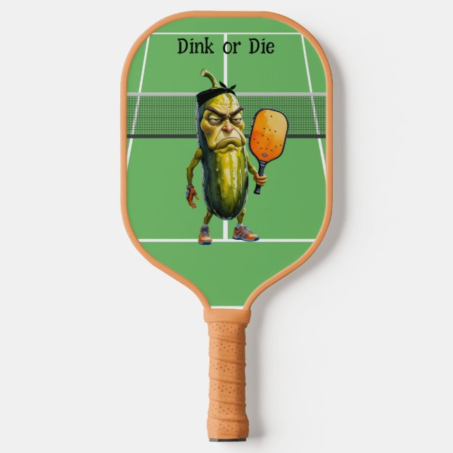 Dink oder Die Funny Dill Pickleball Schläger (Vorderseite)