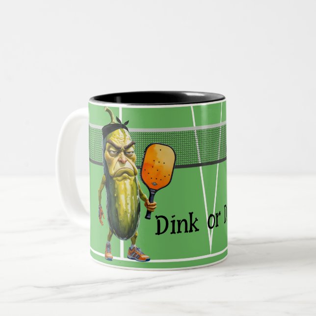 Dink oder Die Funny Dill Zweifarbige Tasse (Vorderseite Links)