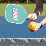 "DINK" oder Ihre kühne Botschaft, Lt Aquamarin Pic Pickleball Schläger<br><div class="desc">"DINK!" oder personalisieren Sie Ihre kühne Nachricht auf aquamarinem Hintergrund.</div>