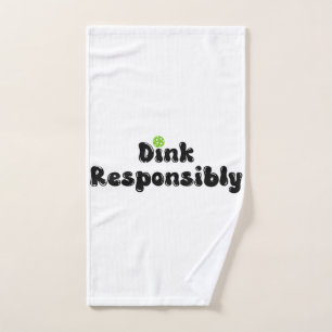 Dink Responsible - Funny Pickleball Gift Handtuch