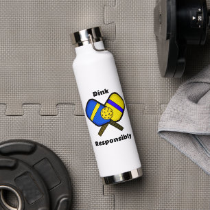 Dink Responsible Pickleball Spaß Puff Trinkflasche