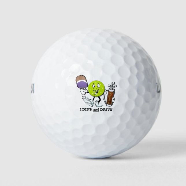 Dink und Drive 2 (Pickleball/Golf) Golfball (Vorderseite)