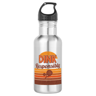 Dink Verantwortungsvoll Pickleball Retro Edelstahlflasche