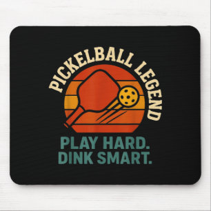 Dink verantwortungsvoll Retro Pickleball lustig vi Mousepad