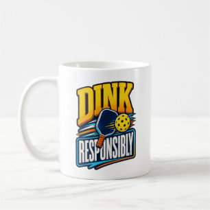 Dink Verantwortungsvoll Retro Pickleball Sport Kaffeetasse