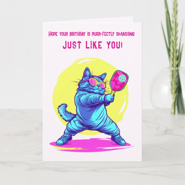 Dink wie eine Katze Feiertagskarte (Vorderseite)