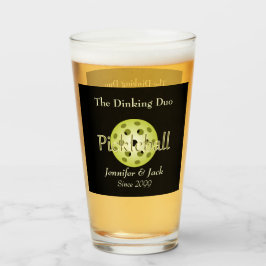 Dinking Duo oder Typ Pickleball Pint Beer Glas