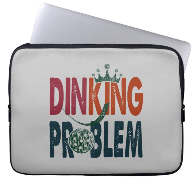 Dinking Problem Pickleball - Court-Side-Spaß Laptopschutzhülle (Vorderseite)