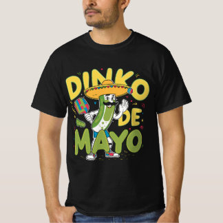 Dinko De Mayo, Funny Cinco De Mayo Pickleball Pic T-Shirt