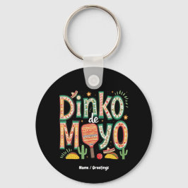 Dinko de Mayo Funny Cinco de Mayo Pickleball Pun Schlüsselanhänger