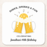 Dinks & Drinks Bier Tasse Cheer Custom Pickleball Rechteckiger Pappuntersetzer<br><div class="desc">Super lustige Drink Coaster für Ihre nächste Geburtstagsparty. Das Design umfasst 2 Biertoastings und ein Pickleball in der Mitte. Fügen Sie Ihren benutzerdefinierten Text hinzu oder löschen Sie ihn. Ideal für Erwachsene Pickleball Geburtstagsparty, Turnierprämie/Preisverleihung, Pickleball Wochenende Ansammlung, Ausflug oder alltägliches Spielvergnügen. Ideal für diejenigen, die Liebe haben, zu trinken oder...</div>