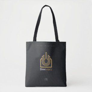 DinkVibes Minimalist Elite Series Schwarze Baumwol Tasche