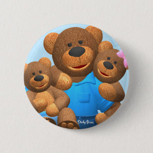 Dinky Bären: Glückliche Familie Button