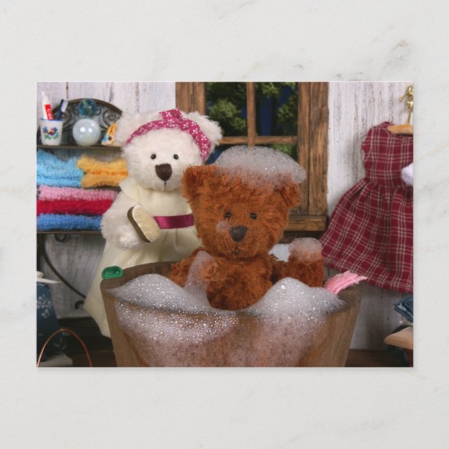 Dinky Bars: Bath Day Postkarte (Vorderseite)