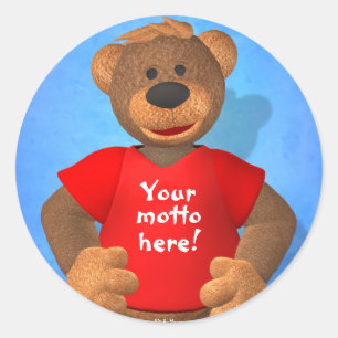 Dinky Bears: Dein Motto Bär! Runder Aufkleber