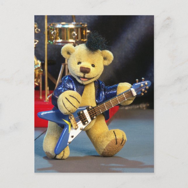 Dinky Bears Gitarrist Postkarte (Vorderseite)