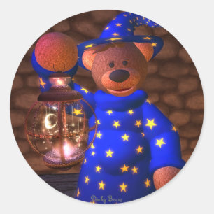Dinky Bears Little Wizard Runder Aufkleber