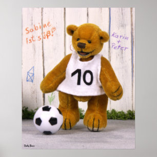 Dinky Bears Soccer Player Poster