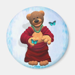 Dinky Buddha-Bär mit Schmetterlingen Magnet