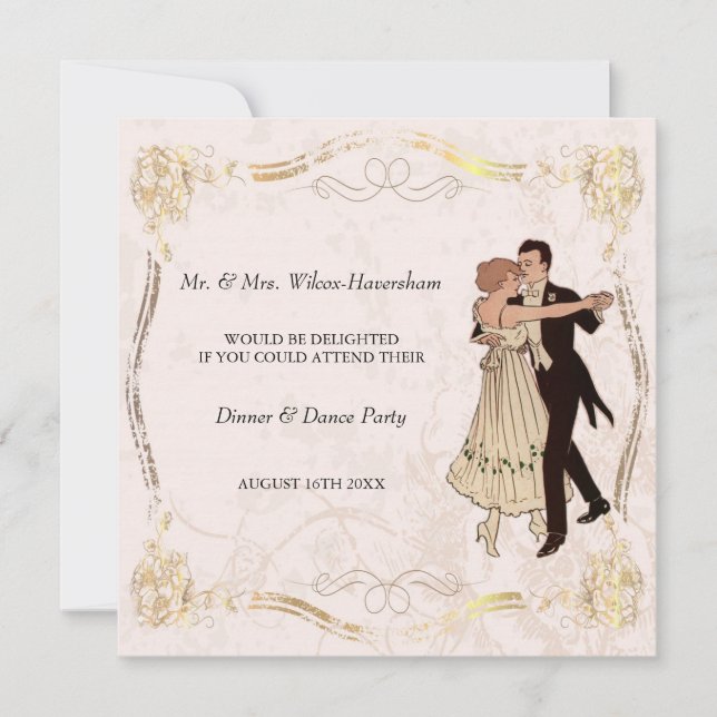 Dinner & Dance Party Einladung (Vorderseite)