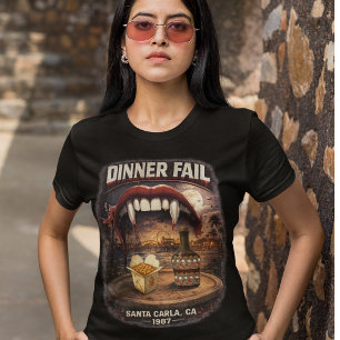 Dinner Fail Damen Bella+Canvas Slim Fit Dunkel T-Shirt