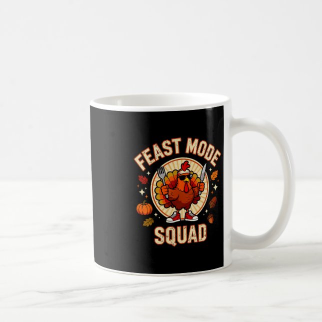 Dinner Fest Modus Team Truthahn passend Thanksgivi Kaffeetasse (Rechts)