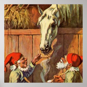 "Dinner in the Stables" von Jenny Nystrom Poster