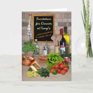 Dinner Invitation (customizable) Einladung