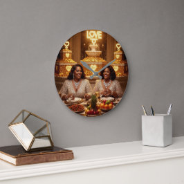 Dinner J Große Wanduhr