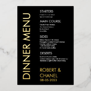Dinner-Menü-Folie-Einladung Folieneinladung