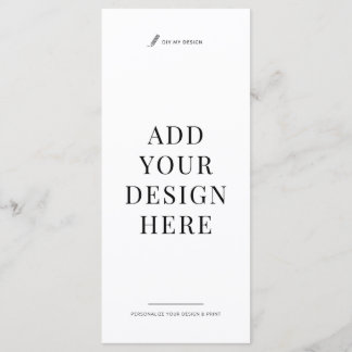 Dinner Menu Printing 4x9" Upload Your Design