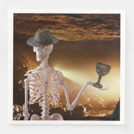 Dinner Napkins, "Indy" Knochen Halloween Skelett Serviette