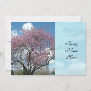 Dinner Party Frühling Kirschblüte Baum Einladung