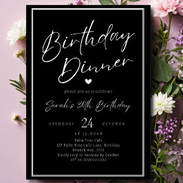 Dinner Party Invitation Template Black Adult Any A Einladung
