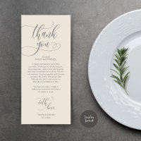 Dinner Place Setting Vielen Dank, Moderne Script C