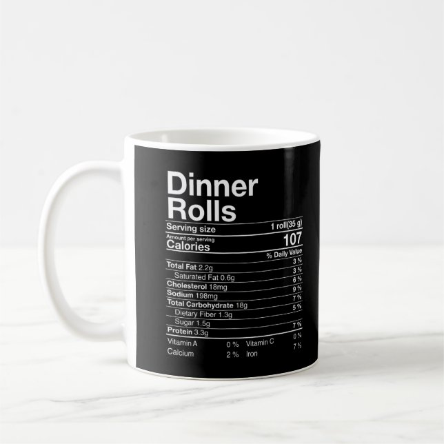 Dinner Rolls Nutrition Fakten Erntedank Türkei D Kaffeetasse (Links)