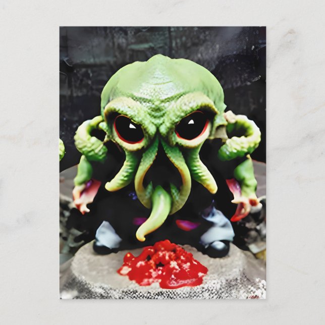 Dinner with Cthulhu Postkarte (Vorderseite)