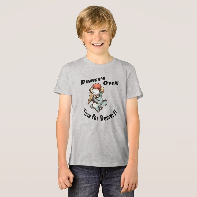 Dinner's Over. Time for Dessert Tri-Blend Shirt (Vorderseite voll)