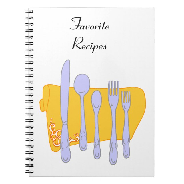 Dinnware Silverware Design Custom Notebook Notizblock (Vorderseite)