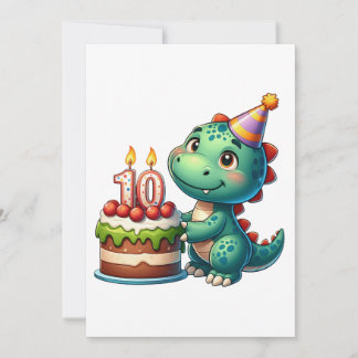 Dino 10. Geburtstag Einladung