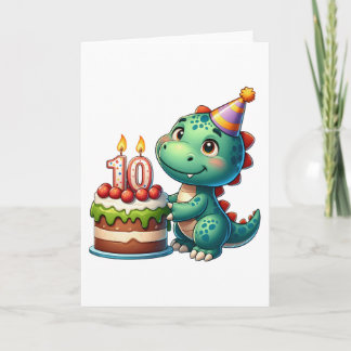 Dino 10. Geburtstag Karte