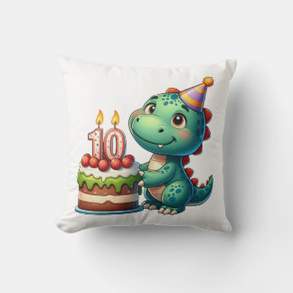 Dino 10. Geburtstag Kissen