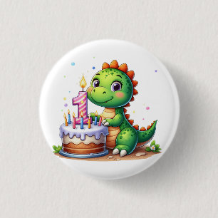Dino 1. Geburtstag Button