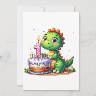 Dino 1. Geburtstag Feiertagskarte