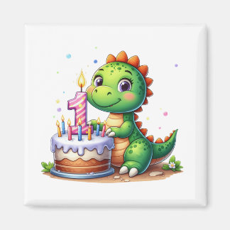 Dino 1. Geburtstag Magnet