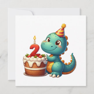 Dino 2. Geburtstag Einladung