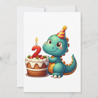 Dino 2. Geburtstag Einladung