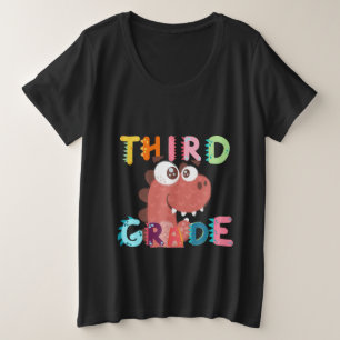 Dino 3. GRADE Schülerschule für Squad Große Größe T-Shirt